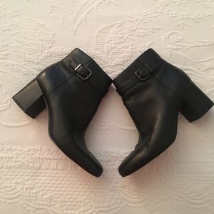 Via Spiga Black Leather Bootie - Size 8